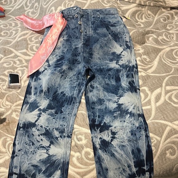 Juicy Couture Denim - Juicy Couture Blue Tie-Dye Flare Jeans